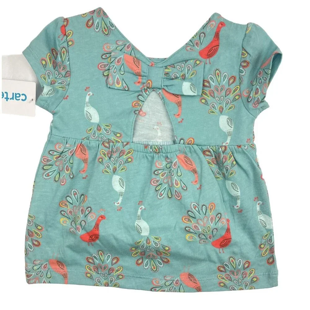 Carter's Baby Girl Shorts & Top 4-pc Set Size 12 Month - Picture 8 of 13